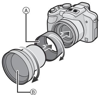 PANASONIC LUMIX DMC-FZ38 - Attachez le convertisseur d'objectif télé. - 1