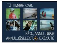 TIMBRE CAR. 7 8 9 10 11 12 RÉG./ANNUL. DISPLAY ANNUL. SELECT. EXÉCUTÉ