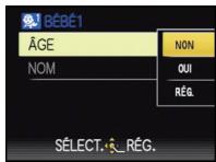 BÉBÉ1 ÂGE NOM NON OUI RÉG. SÉLECT. RÉG.