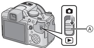 PANASONIC LUMIX DMC-FZ38 - Faites glisser le commutateur de sélection [ENR.]/[LECT.] Ⓐ sur [▶]. - 1