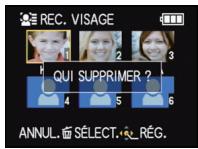 REC. VISAGE 1 2 3 QUI SUPPRIMER ? 4 5 6 ANNUL. SELECT. RÉG.