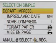 PANASONIC LUMIX DMC-TZ8 - Effectuer les réglages d'impression sur l'appareil photo - 2