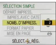 PANASONIC LUMIX DMC-TZ8 - Effectuer les réglages d'impression sur l'appareil photo - 4