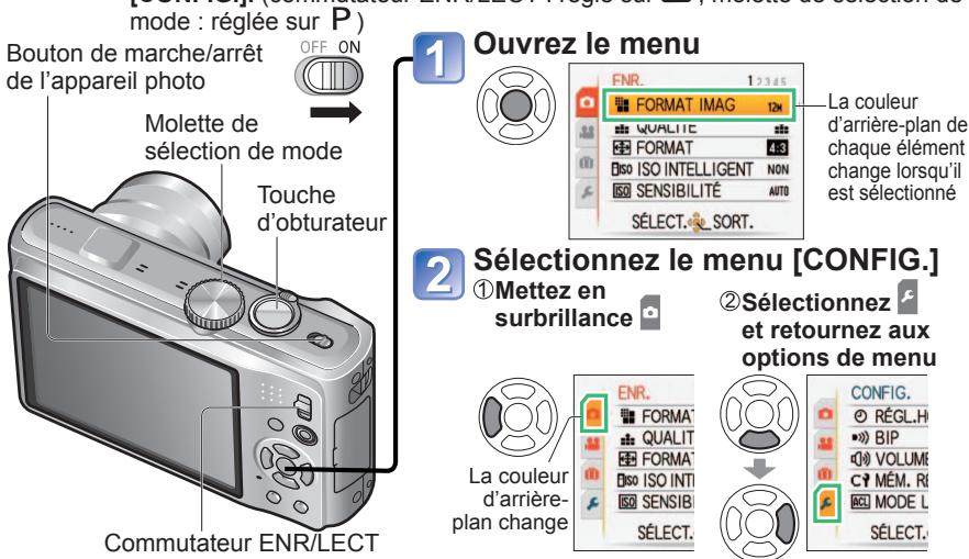 PANASONIC LUMIX DMC-TZ8 - Régler le menu - 1
