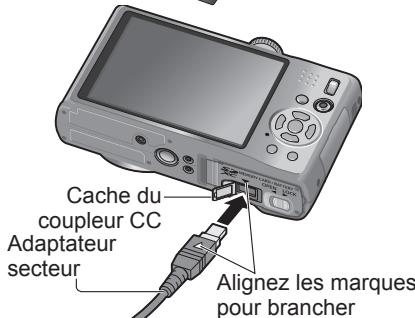 PANASONIC LUMIX DMC-TZ8 - Utiliser le coupleur CC (en option) au lieu de la batterie - 2