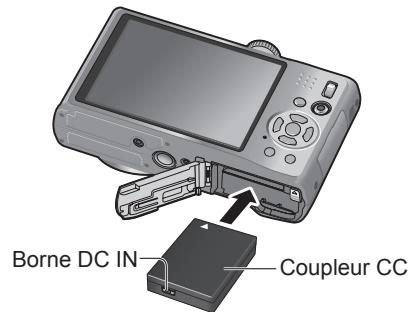 PANASONIC LUMIX DMC-TZ9 - Utiliser le coupleur CC (en option) au lieu de la batterie - 1