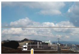 PANASONIC DMCGF6EF - Druk de sluiterknop volledig in maak met de camera eenkleine cirkelbeweging in de richting van de pijl op het scherm. - 2