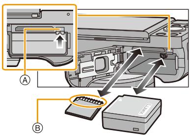 PANASONIC DMCGF6EF - Batterij: Let op bij de richting vanplaatsing van de batterij en plaats hem volledig maar binnen, tot u een blokkeergeluid hoort. - 2