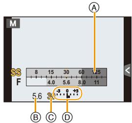 PANASONIC DMCGF6EF - Draai aan de bedieningsknop om de waarde van de lensopening en de sluitertijd in te stellen. - 1