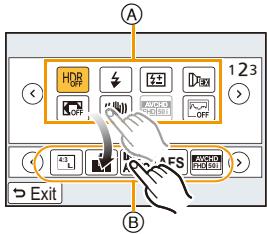 PANASONIC DMCGF6EF - Selecteer het menu in de bovenste rij en sleep het waar de onderste rij. - 1