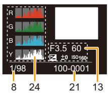 PANASONIC DMCGF6EF - Weergave histogram - 3