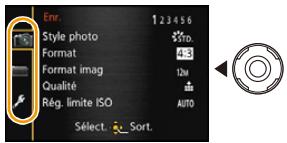 PANASONIC LUMIX DMC-FZ200 - Changement vers d'autres menus - 1