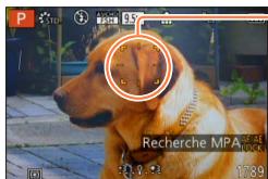 PANASONIC LUMIX DMC-LX7 - Alignez le sujet sur le cadre de recherche MPA, puis appuyez sur la touche [AF/AE LOCK] - 1
