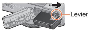PANASONIC LUMIX DMC-LX7 - - Pour-retirer la batterie : - 1
