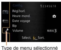 PANASONIC LUMIX DMC-LX7 - ■Permuter le type de menu - 4