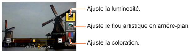PANASONIC LUMIX DMC-LX7 - Appuyez sur ▲▼ pour sélectionner l'option à ajuster - 1