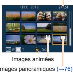 PANASONIC LUMIX DMC-LX7 - Tournez la commande de zoom du côté W pour afficher les images sous forme de liste - 2