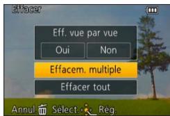 PANASONIC LUMIX DMC-LX7 - Appuyez sur  pour selectionner [Effacem. multiple]/[Effacer tout], puis appuyez sur [MENU/SET] - 1