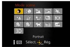 PANASONIC LUMIX DMC-LX7 - Utilisez la touche de curseur pour selectionner la scène, puis appuyez sur [MENU/SET] - 2