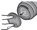 PANASONIC H-PS-45175E - ■ Attaching and Detaching the Lens Cap - 1