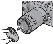 PANASONIC HH-S35100E - Installazione e rimozione del copriobiettivo - 1