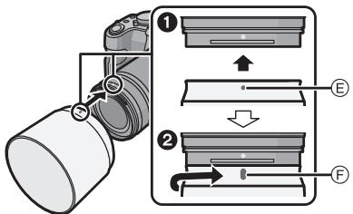 PANASONIC HH-S35100E - ■ Attaching the Lens Hood (Supplied Accessory) - 1