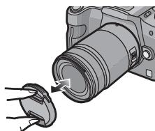 PANASONIC HH-S35100E - Apriete la tapa de la lente como se muestra en la figura para colocarla o sacarla. - 1