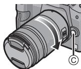 PANASONIC HH-S35100E - Align the lens fitting marks (red marks) on the camera body and the lens and then rotate the lens in the direction of the arrow until it clicks. - 1
