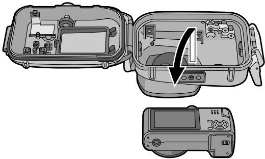 PANASONIC LUMIX DMW-MCTZ1E - Aprire la copertura posteriore per rimuovere la fotocamera digitale. - 1