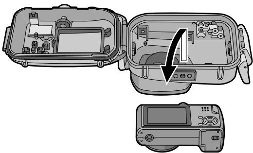PANASONIC LUMIX DMW-MCTZ1E - Abra la parte trasera del estuche para quitar la cámara digital. - 1
