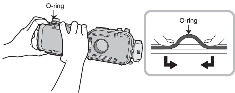 PANASONIC LUMIX DMW-MCTZ20PP - Allentare l'O-ring con le dita per rimuoverlo. - 1