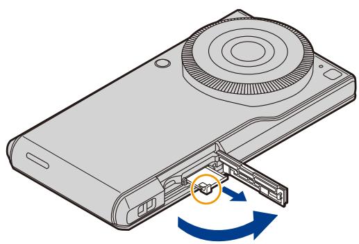 PANASONIC LUMIX DMC-CM1 - Insertion/retrait de la carte microSIM (en option) - 1