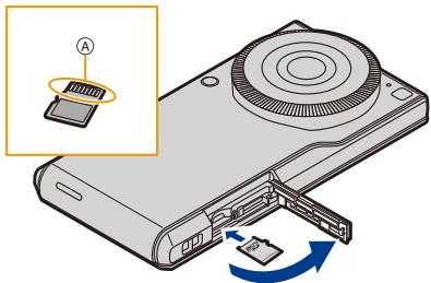 PANASONIC LUMIX DMC-CM1 - Insertion/retrait de la carte microSD - 1