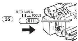 AUTO MANUAL → FOCUS 35