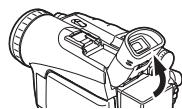 PANASONIC NV-GS120 - Inclinez le viseur vers le haut. - 1