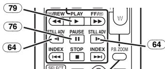 79 76 64 PREW PLAY FF/5 STILL ADV PAUSE STILL ADV INDEX STOP INDEX PB.ZOOM 64