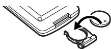 PANASONIC NV-GS120 - ■ Mise en place d'une pile de type bouton - 2