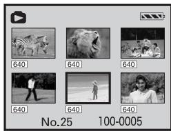 PANASONIC NV-GS17 - Spostate la leva [-■/VOL+] per passare da una modalità di visualizzazione all'altra. - 1