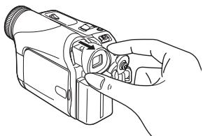 PANASONIC NV-GS17 - ■ Herausziehen des Suchers - 1