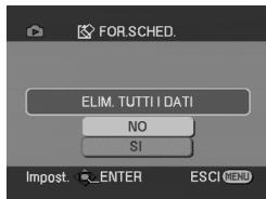 FOR.SCHED. ELIM. TUTTI DATI NO SI Impost. ENTER ESCI MENU