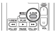 A.DUB ●REC T VOL REW PLAY STILL ADV PAUSE STILL ADV