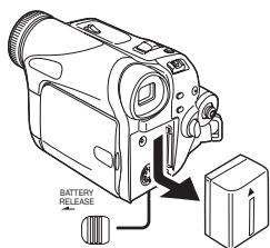 PANASONIC NV-GS17 - ■ De accu verwijderen - 1