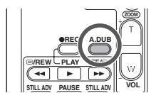 A.DUB ●REC T VOL REW PLAY STILL ADV PAUSE STILL ADV