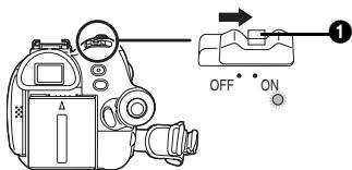 PANASONIC NV-GS180EK - Het inschakelen van de camera - 1