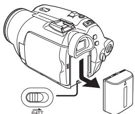 PANASONIC NV-GS180EK - De accu verwijderen - 1