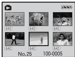 PANASONIC NV-GS21EK - Spostate la leva [- 口 / VOL +] per passare da una modalità di visualizzazione all'altra. - 1