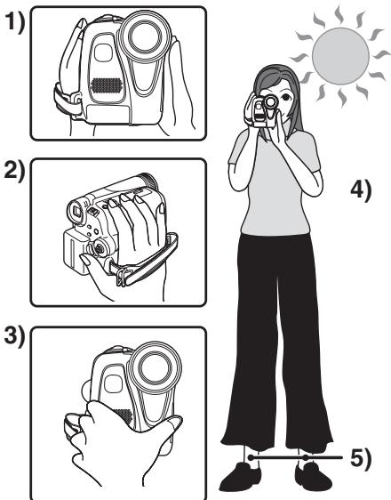 PANASONIC NV-GS21EK - Come tener la movie camera - 1
