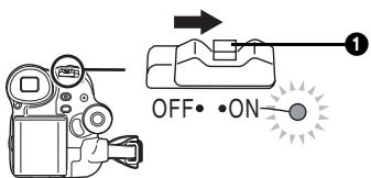 PANASONIC NV-GS21EK - Come accendere la movie camera - 1