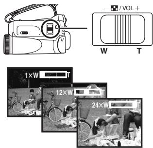 PANASONIC NV-GS21EK - Uso dello zoom - 1