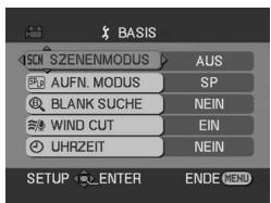 PANASONIC NV-GS21EK - Verwendend des Menüfensters - 6